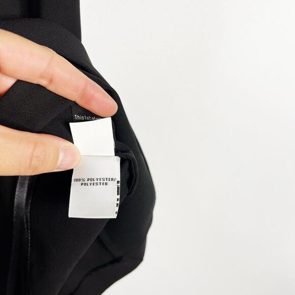 Diane Von Furstenberg P XSP Black Reagan VNeck Draped Sleeveless Blouse Top - Picture 6 of 10